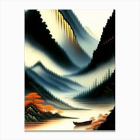 Asian Landscape Painting Canvas Print