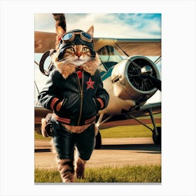 Pilot Cat Canvas Print