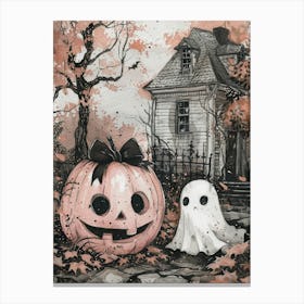 Ghost Pumpkin Canvas Print