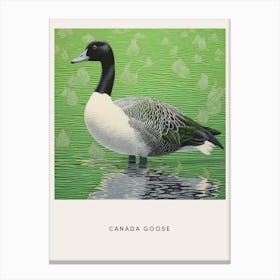 Ohara Koson Inspired Bird Painting Canada Goose 1 Poster Canvas Print