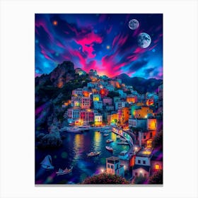 Night On The Cinque Terre Canvas Print