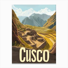 Aihrgdesign A Mid Century Modern Travel Poster For Cusco Show 0baaad06 6307 44e6 A04e 147930b6cce7 3 Canvas Print