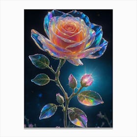 Rainbow Rose Canvas Print