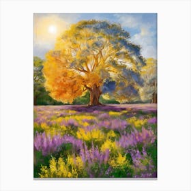 Tree In A Field 5 Canvas Print