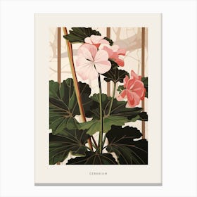 Flower Illustration Geranium 1 Poster Canvas Print
