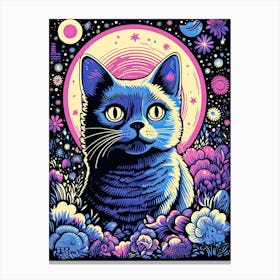 Galactic Purrplex, Psychedelic Cats series Canvas Print