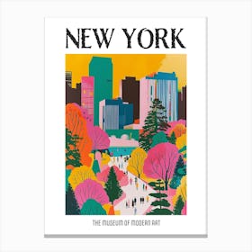 The Museum Of Modern Art New York Colourful Silkscreen Illustration 4 Poster Canvas Print