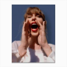 Taylor Swift Scream In Style Dots Canvas Print