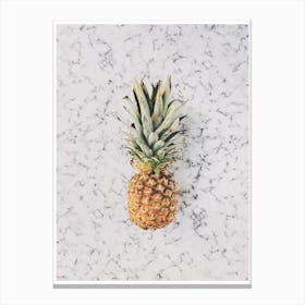 Marble Pineapple Canvas Print