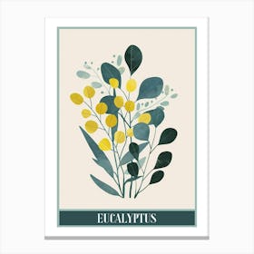 Eucalyptus Tree Illustration Flat 6 Poster Canvas Print