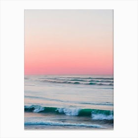 Woolacombe Beach, Devon Pink Photography 2 Canvas Print