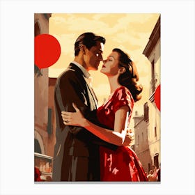 Roman holidays movie love Valentine'S Day Canvas Print