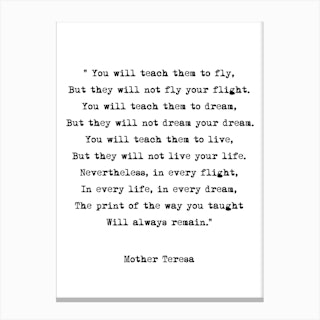 Dream   Mother Theresa Quote Canvas Print