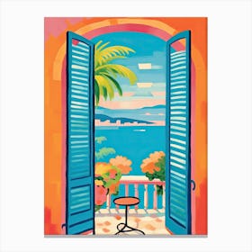 Cote D Azur Window 1 Canvas Print