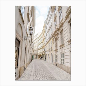 Cobblestone Alley In The Old Town Of Vienna Canvas Print