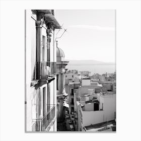 Cagliari, Italy, Black And White Photography 3 Canvas Print