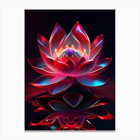 Red Lotus Holographic 1 Canvas Print