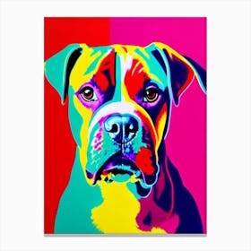 Boxer Andy Warhol Style dog Canvas Print