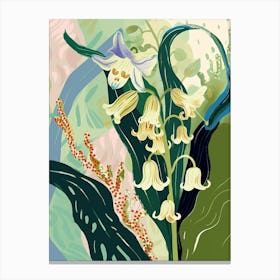 Colourful Flower Illustration Lily Of The Valley 3 Canvas Print