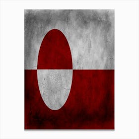 Greenland Flag Texture Canvas Print