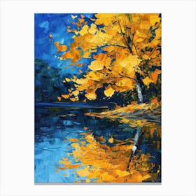 Autumn By The Lake Canvas Print