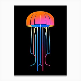 Jellyfish Abstract Pop Art 3 Canvas Print