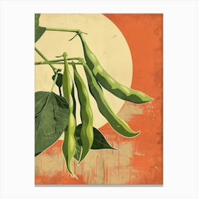 Edamame Beans Japanese Produce Mid Century Modern Canvas Print