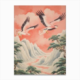 Vintage Japanese Inspired Bird Print Osprey 1 Canvas Print