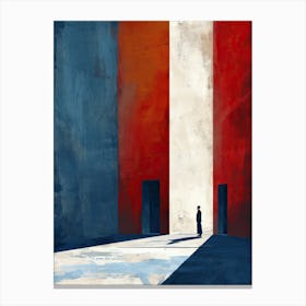 Man In A Doorway, Minimalism Canvas Print