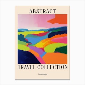 Abstract Travel Collection Poster Luxembourg 4 Canvas Print