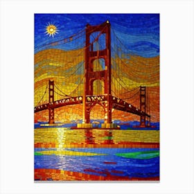 Golden Gate Bridge Mosaic Canvas Print