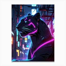 Neon Tiger 1 Canvas Print