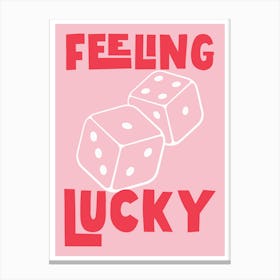 Feeling Lucky - Red And Pink Canvas Print