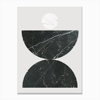 Black And White Marble Canvas Print