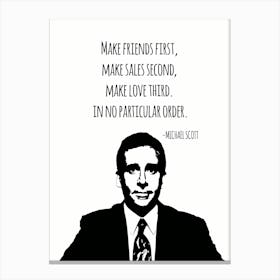 Michael Scott Quote Office 2 Canvas Print