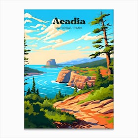 Acadia National Park Maine United States USA Travel Art Canvas Print