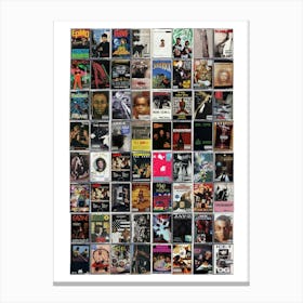 Rap Music Print - Original Collected Cassette Covers Canvas Print