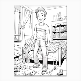 Andy S Room (Toy Story) Fantasy Inspired Line Art 3 Canvas Print