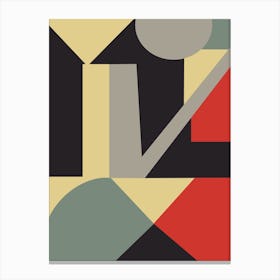 Retro Abstract Geometric Shapes 02 Canvas Print