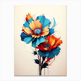 Abstract Flower Painting 7 Canvas Print