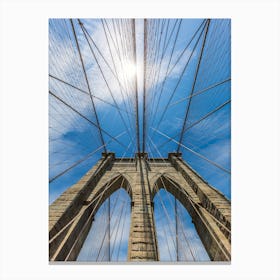 New York City Brooklyn Bridge In Detail Canvas Print