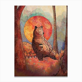 The Relaxing Bear Canvas Print
