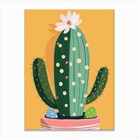 Easter Cactus Plant Minimalist Illustration 3 Canvas Print