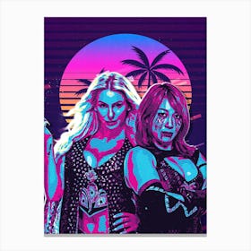 Charlotte And Asuka 80s Retro Canvas Print