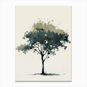 Walnut Tree Pixel Illustration 4 Canvas Print