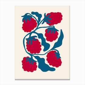 Raspberries Cream Canvas Print