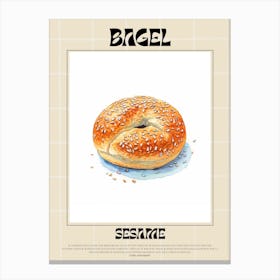 Sesame Bagel 1 Canvas Print