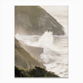 California Cliffside Waves Canvas Print