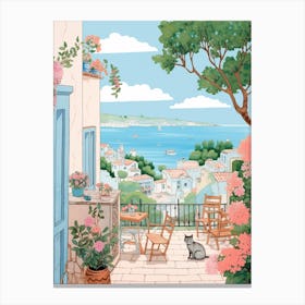 Rhodes Greece 1 Illustration Canvas Print