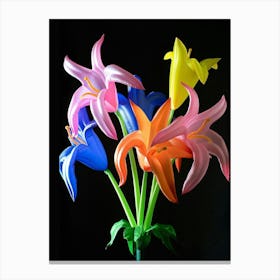 Bright Inflatable Flowers Columbine 4 Canvas Print